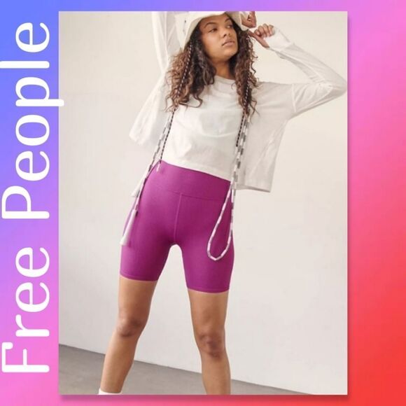 NWOT Free People Happiness Runs Bike Short - Picture 1 of 11